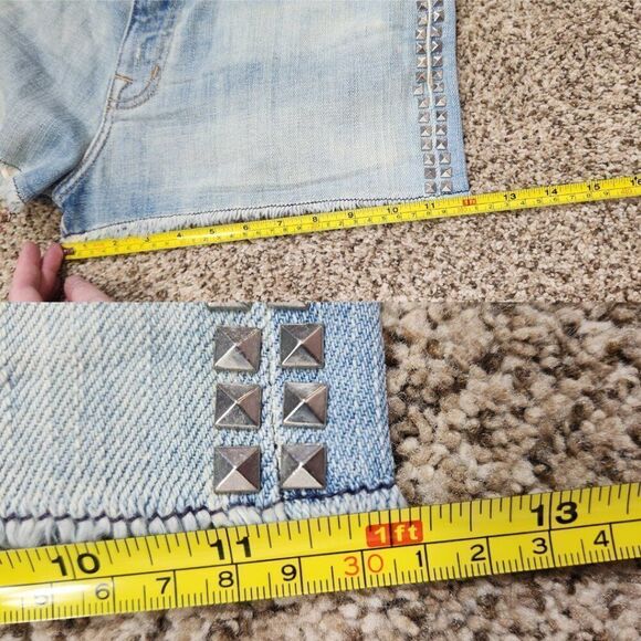 Current/Elliot The Boyfriend Short Silver Stud Wash No. 6007.-0001 Size 27 NWT - Picture 14 of 16